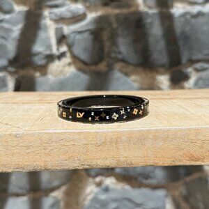 Louis Vuitton Black Inclusion Art Deco Bangle Bracelet